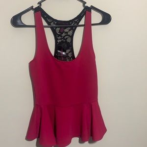 Material girl top with keyhole back